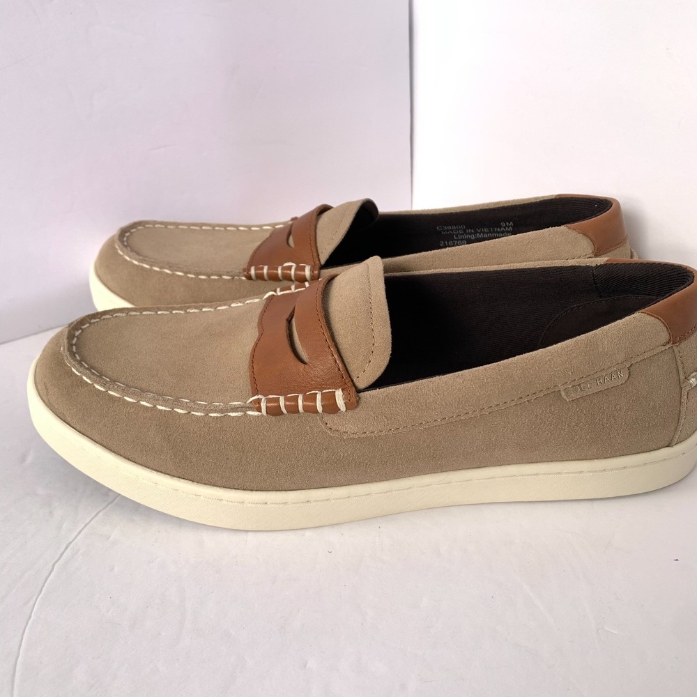 Cole Haan Men's Size 9 Tan Suede Penny Loafer Slip-On Shoes No Box NEW - Picture 2 of 9
